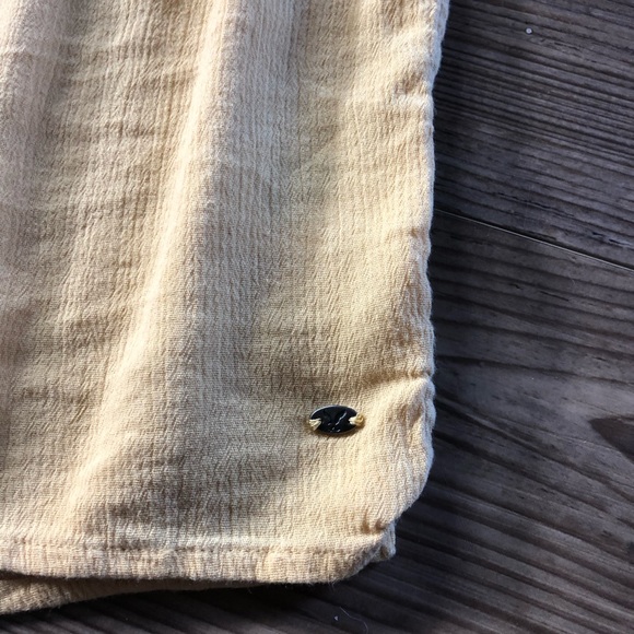 American Eagle gold mustard yellow button front tank top - Picture 11 of 13